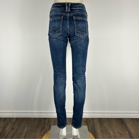 💕 Silver Suki Skinny Women's Blue Jeans 28x31 - Picture 3 of 11